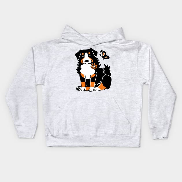 Bernese Mountain Dog Kids Hoodie by Wlaurence